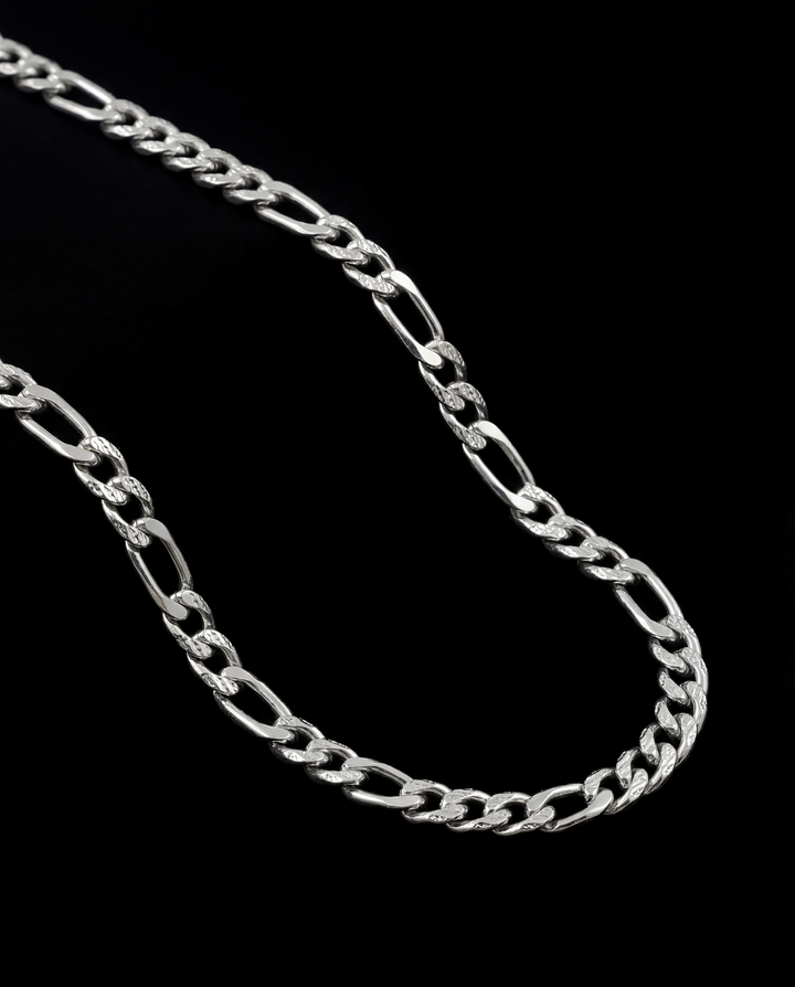 Figaro Chain, Silver.