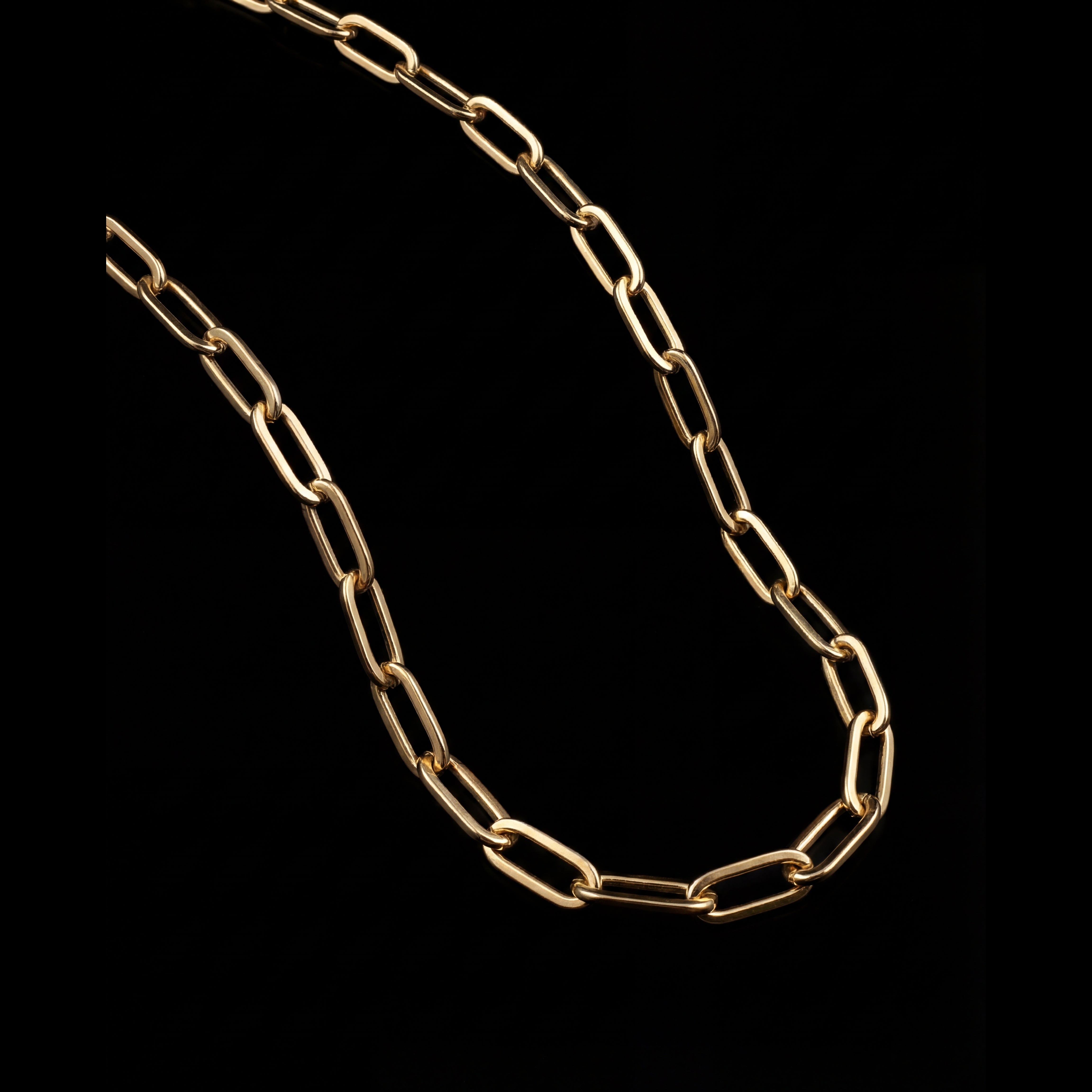 GENTS. Clip Chain Gold Vermeil 18K 316L Stainless Steel 50cm Men's Necklace Cairo Egypt