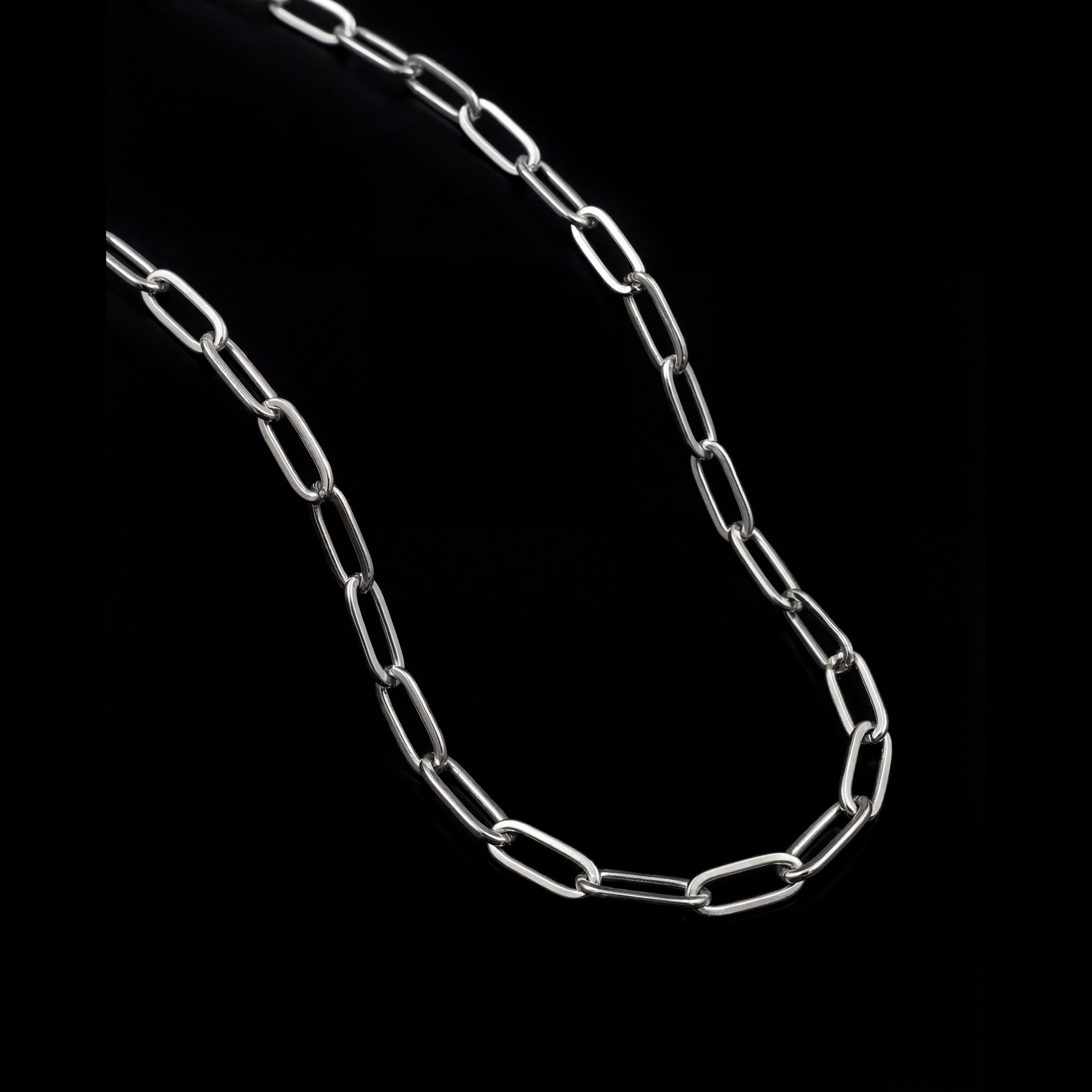 GENTS. Clip Chain Silver 316L Stainless Steel 50cm Men's Necklace Cairo Egypt