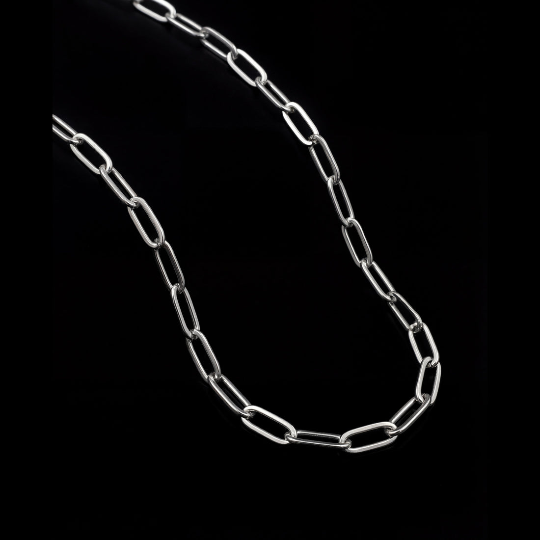 GENTS. Clip Chain Silver 316L Stainless Steel 50cm Men's Necklace Cairo Egypt