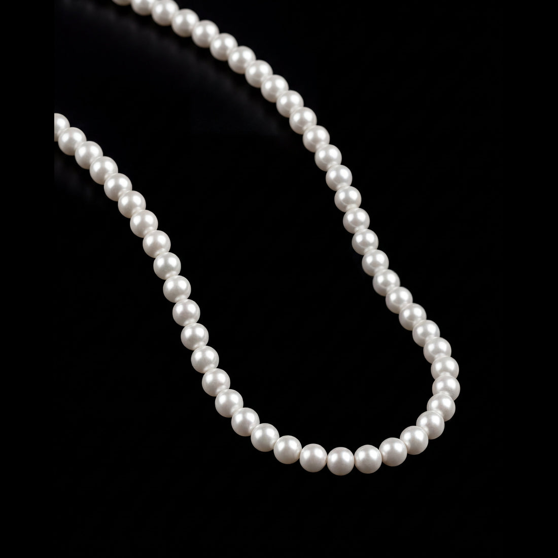 GENTS. Pearl Stone Chain Gold Vermeil 18K Fresh Pearl 316L Stainless Steel 50cm Cairo Egypt
