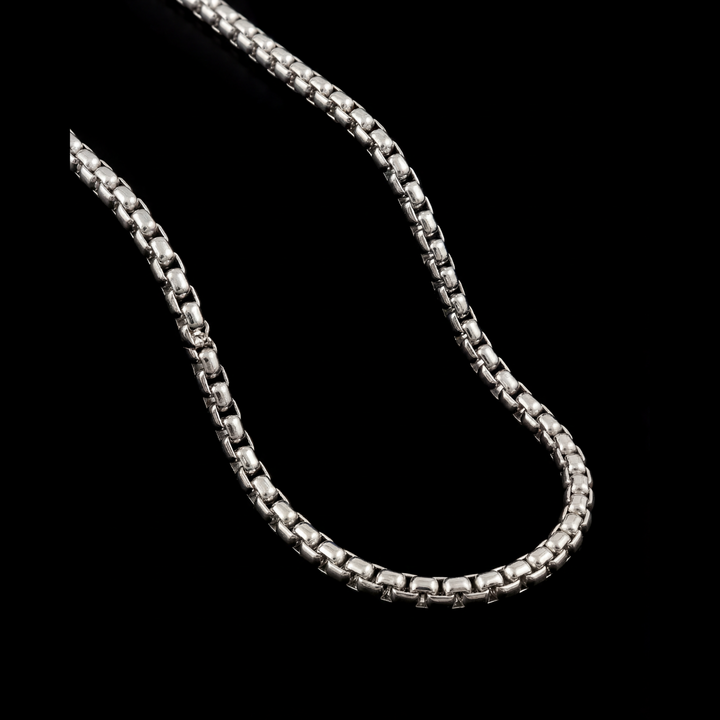 GENTS. Box Chain Silver 316L Stainless Steel 50cm Men's Necklace Cairo Egypt