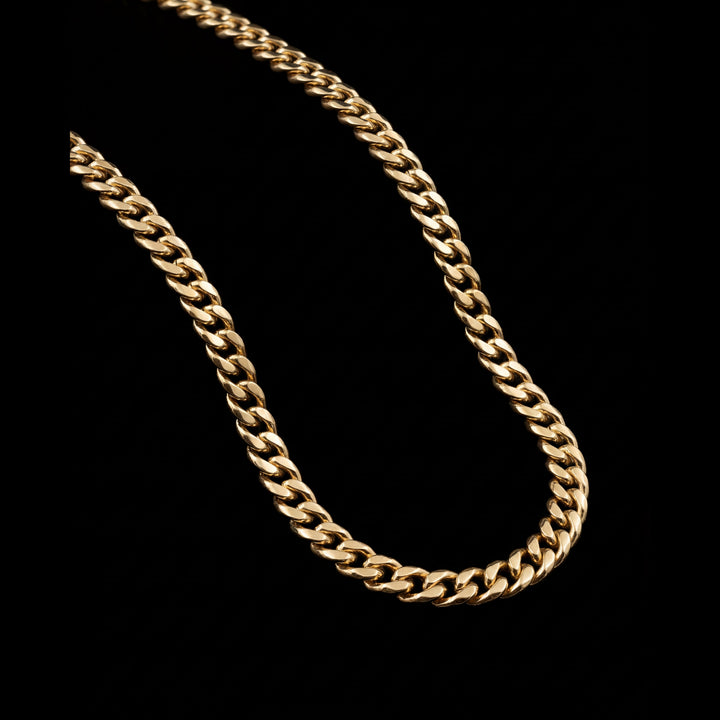 GENTS. Curb Chain Gold Vermeil 18K 316L Stainless Steel 50cm Men's Necklace Cairo Egypt