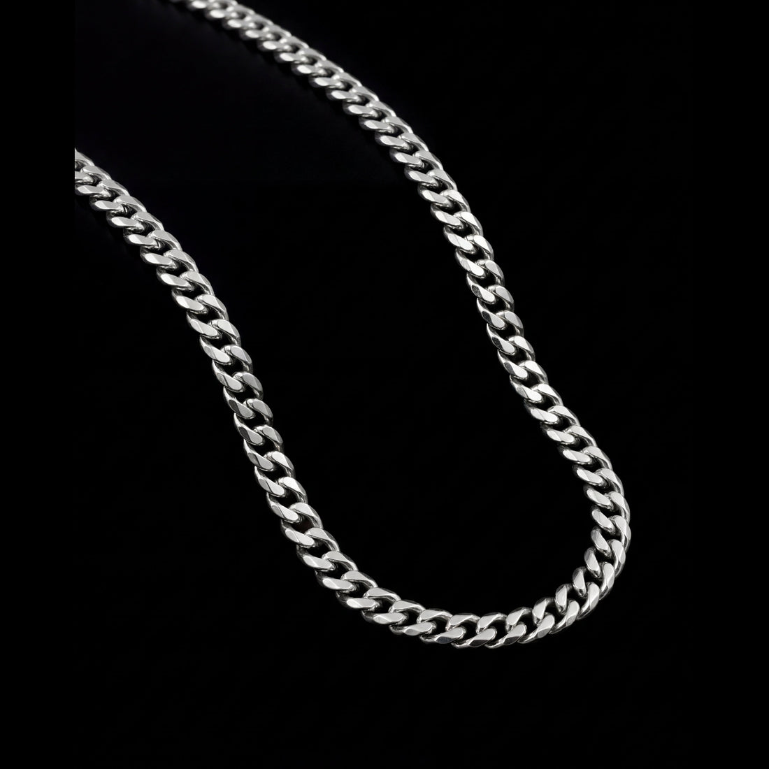 GENTS. Curb Chain Silver 316L Stainless Steel 50cm Men's Necklace Cairo Egypt