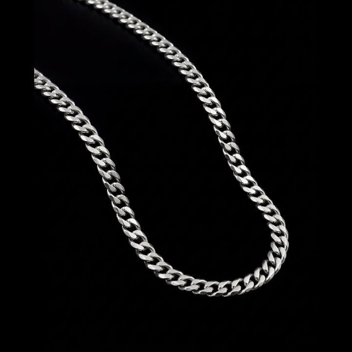 GENTS. Curb Chain Silver 316L Stainless Steel 50cm Men's Necklace Cairo Egypt