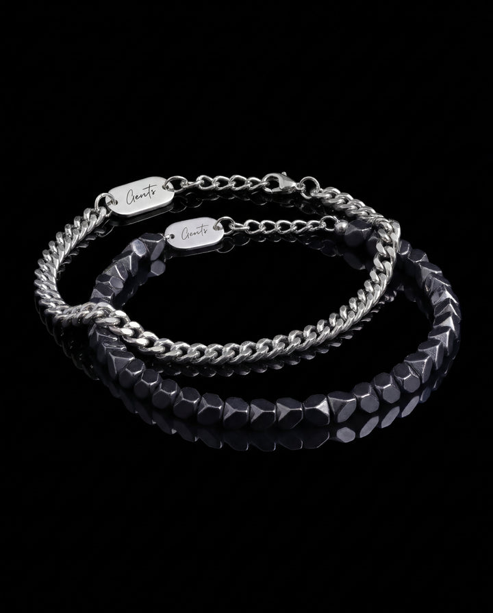 Twisted Stone+Curb Silver Bundle.
