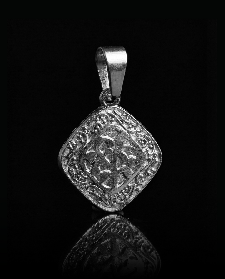 Mandala Pendant, Silver