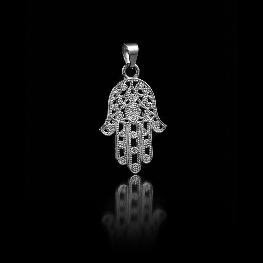 Hamsa Pendant, Silver.