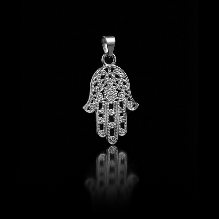 Hamsa Pendant, Silver.