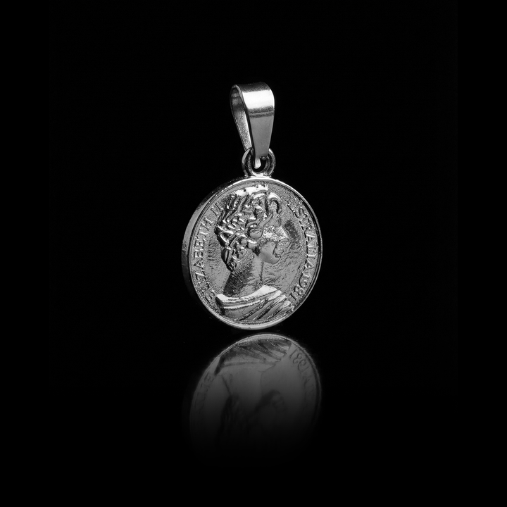 Coin Pendant, Silver.