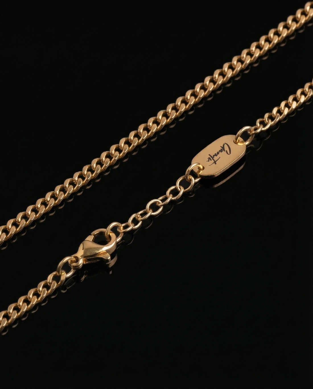 Curb Chain, Gold Vermeil.