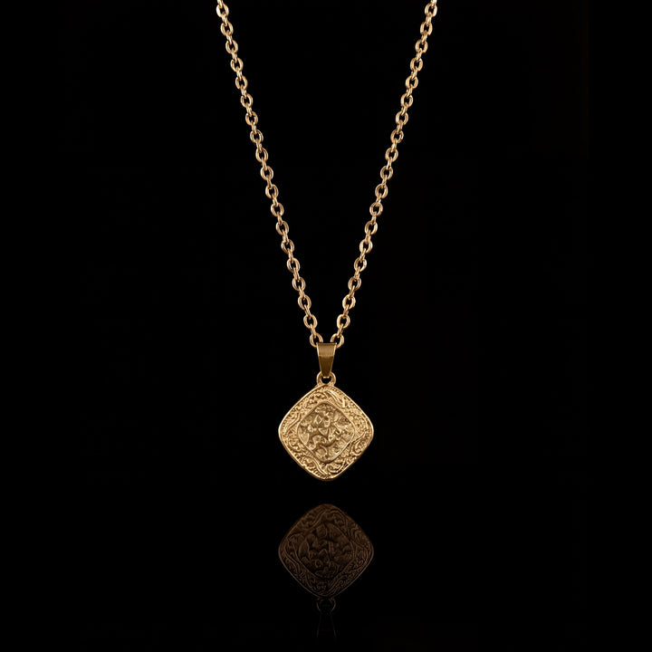 GENTS. Mandala Pendant Necklace Gold Vermeil 18K 316L Stainless Steel 60cm Cairo Egypt