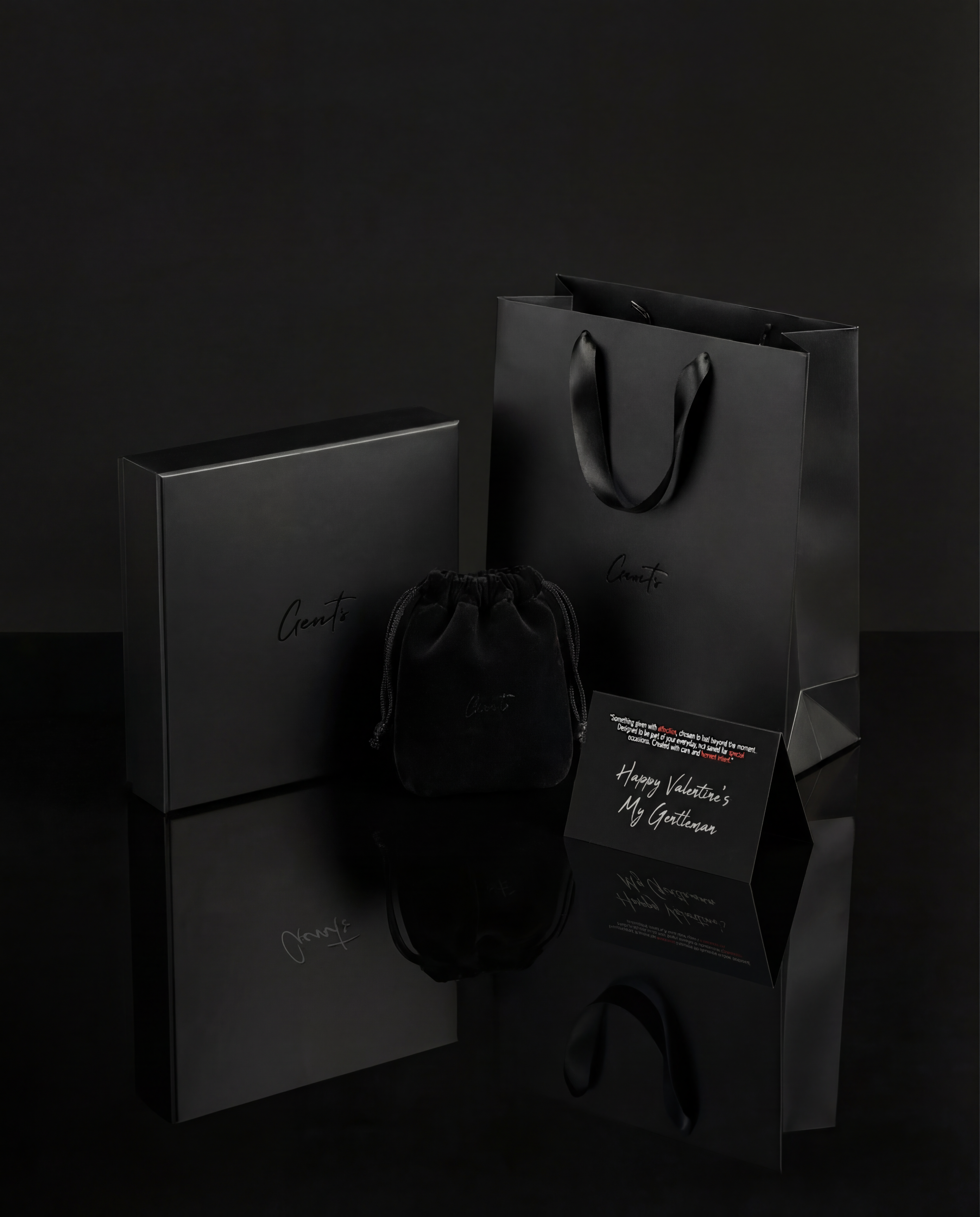 GENTS. handwritten gift card