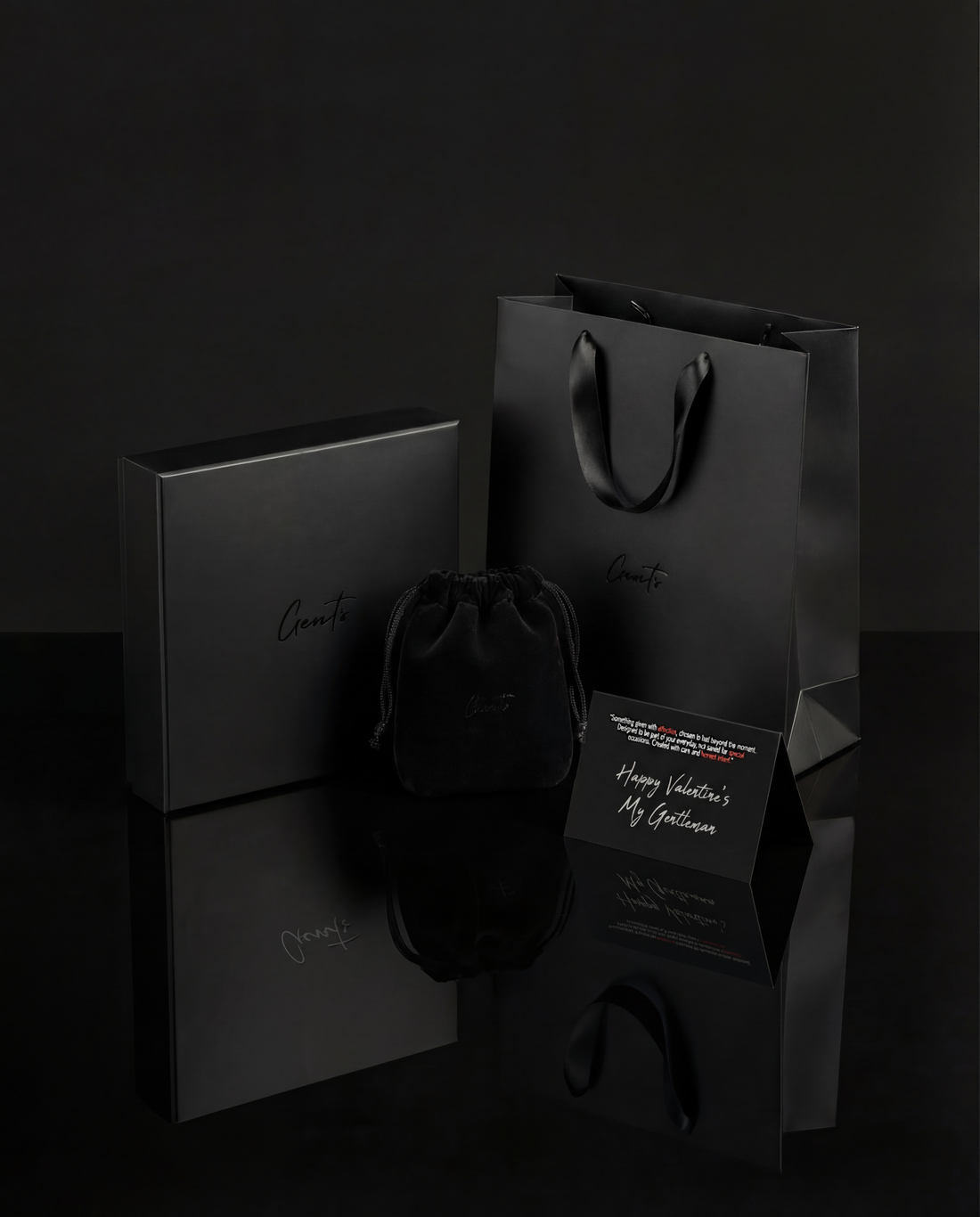 GENTS. handwritten gift card