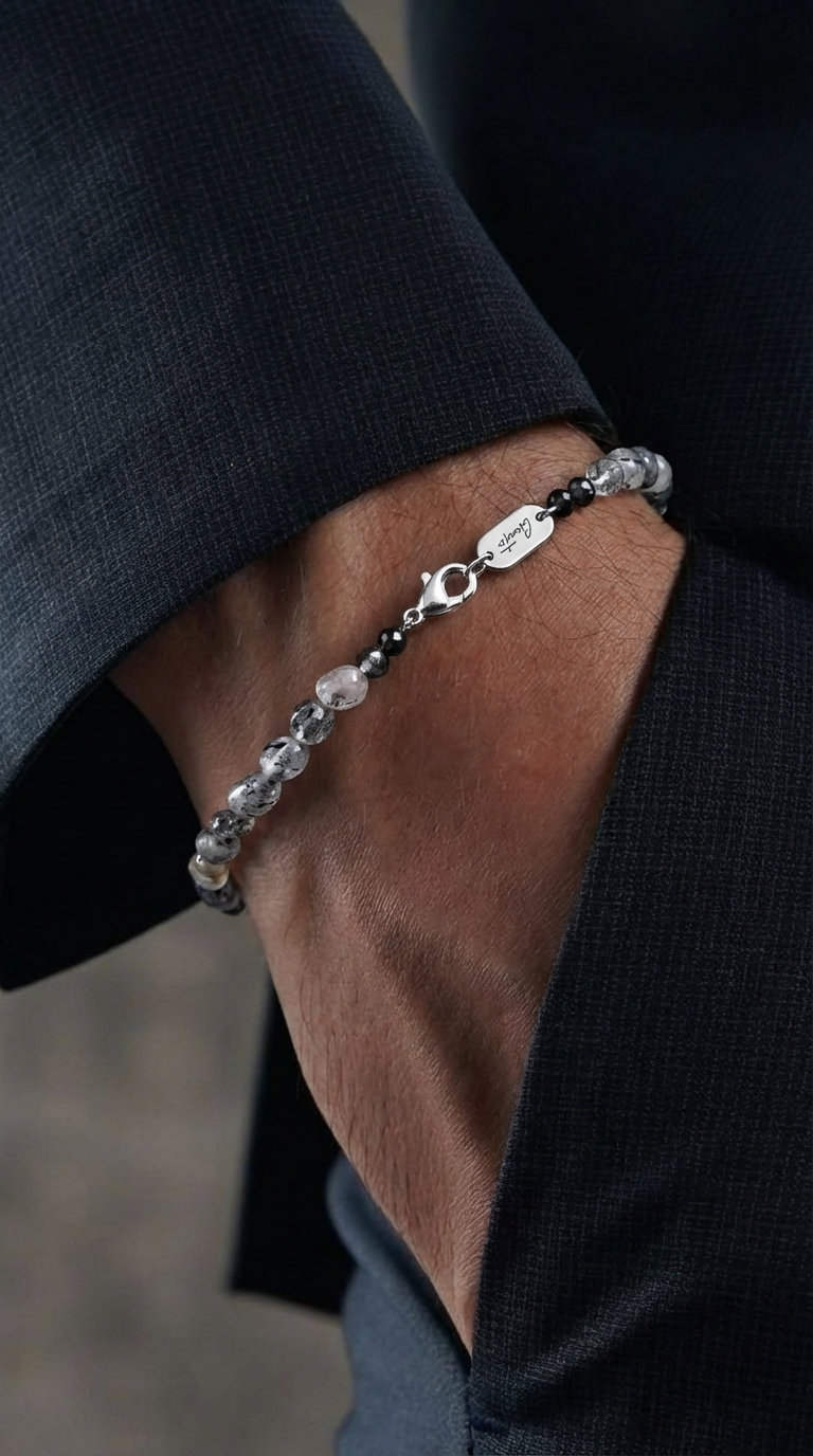 Alma Stone Bracelet, Silver.