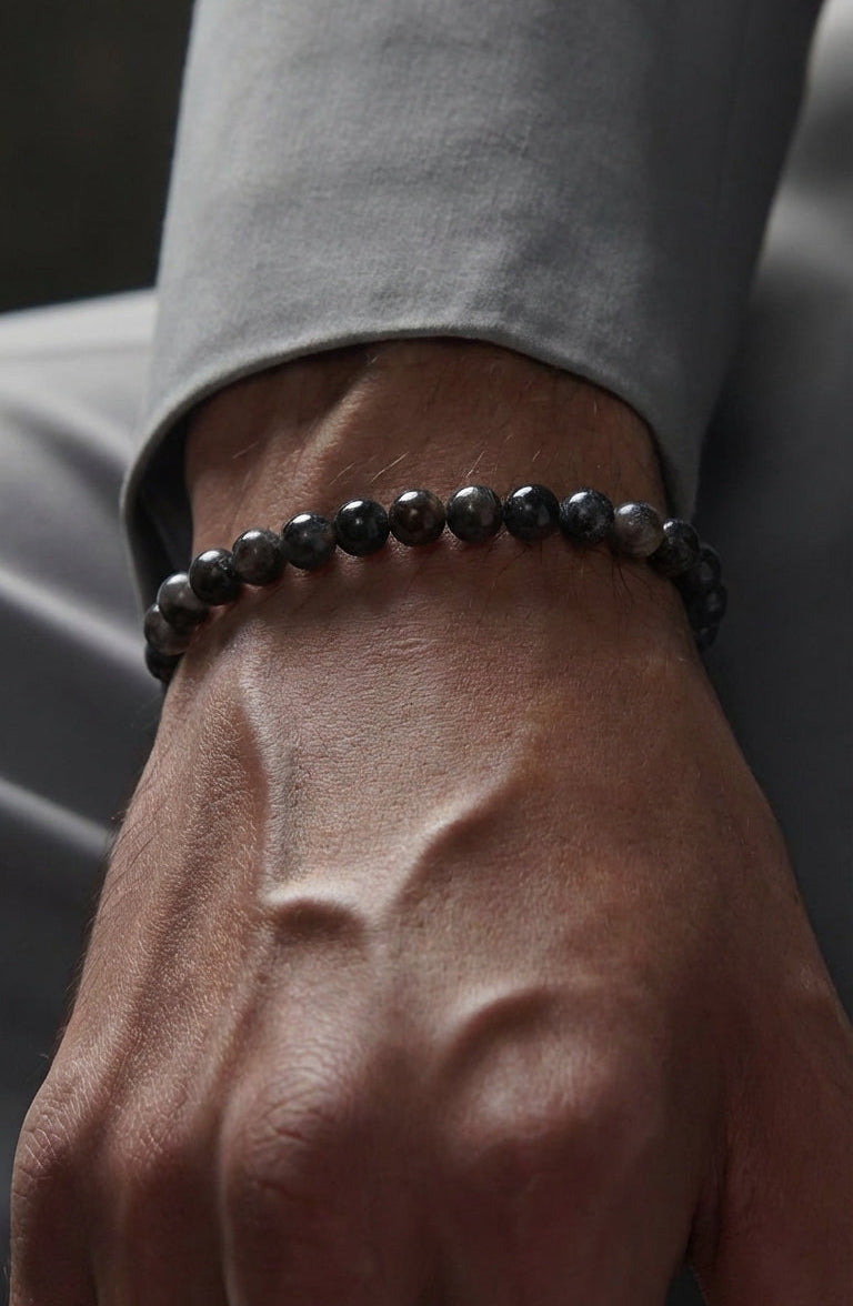 The Nero Stone Bracelet, Silver