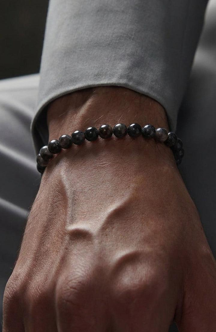 The Nero Stone Bracelet, Silver