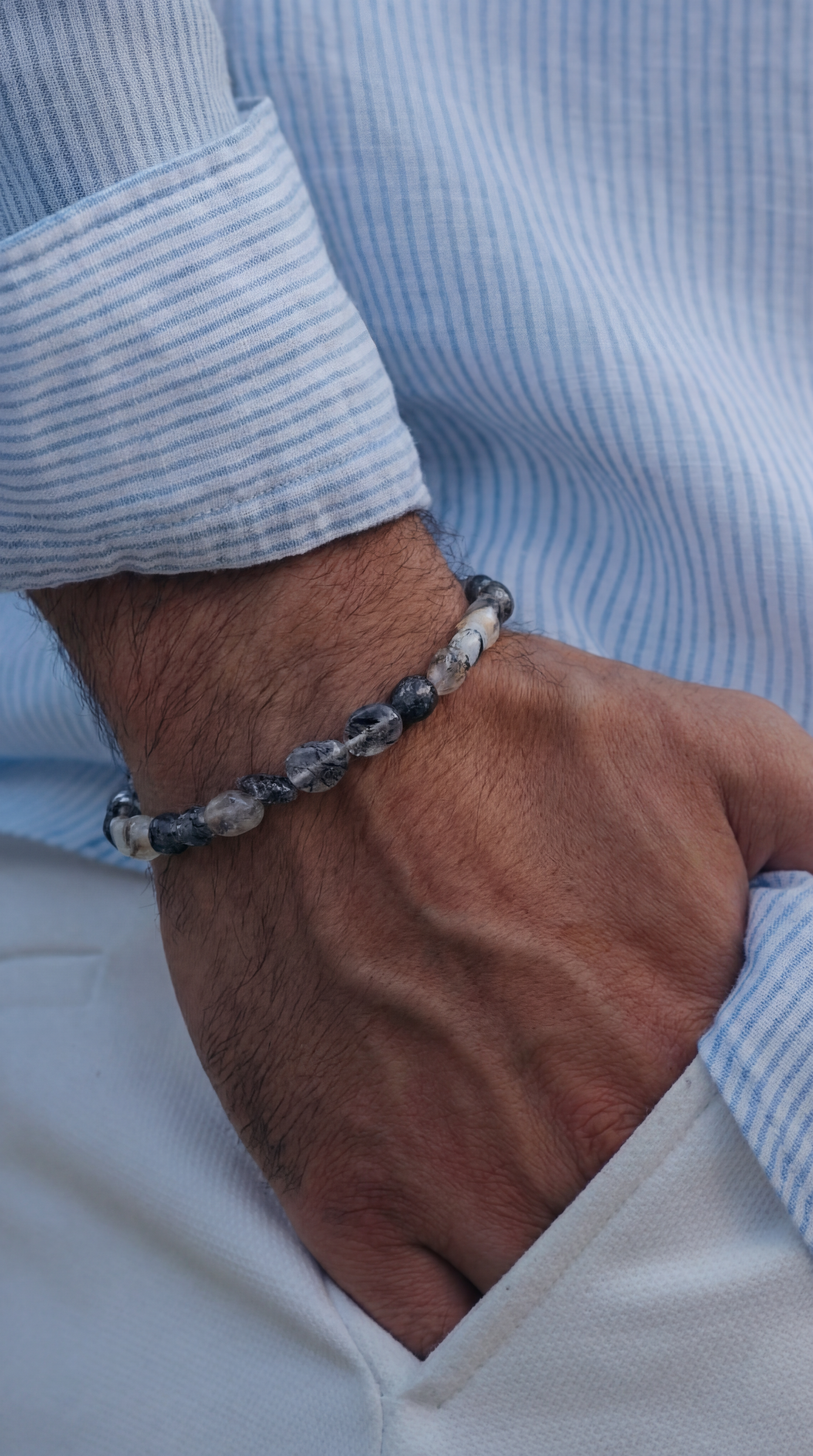 Alma Stone Bracelet, Silver.