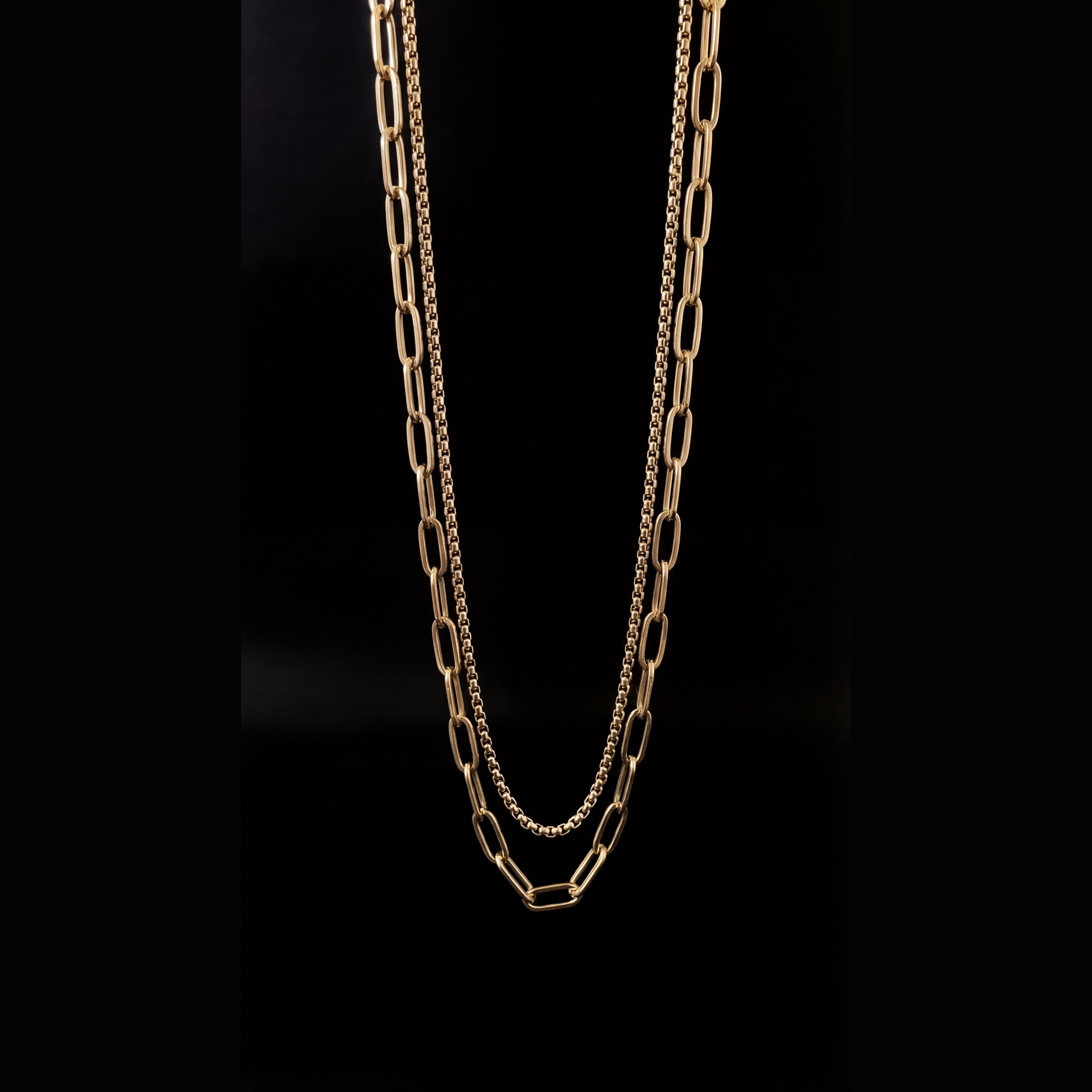 Box+Clip Gold Chain Bundle