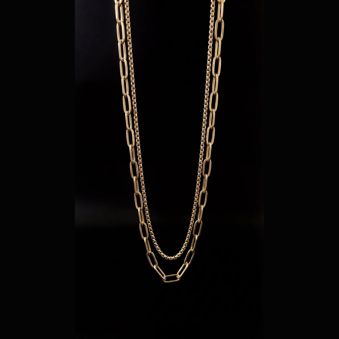 Box+Clip Gold Chain Bundle