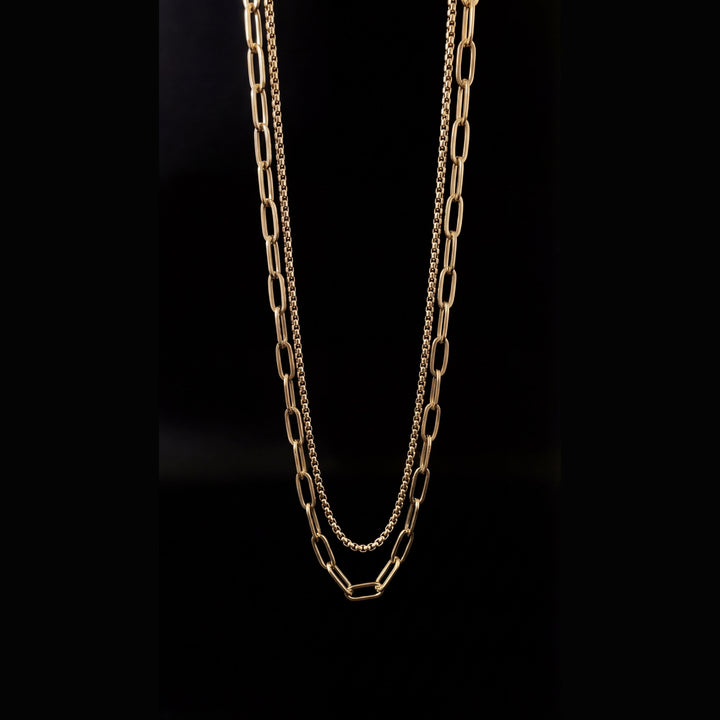 Box+Clip Gold Chain Bundle