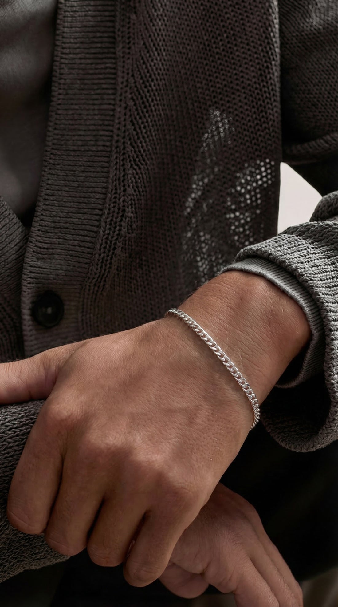 Curb Bracelet, Silver.