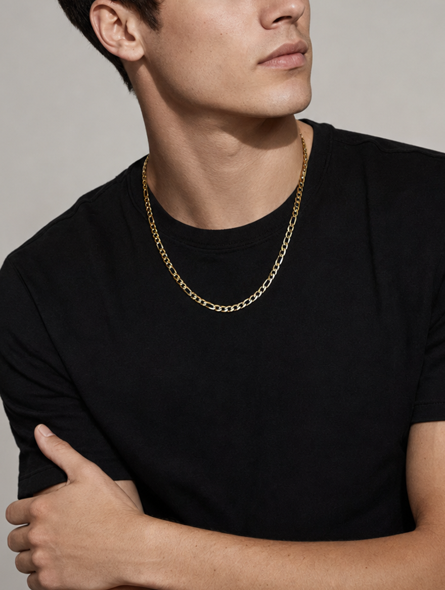 Figaro Chain, Gold Vermeil.