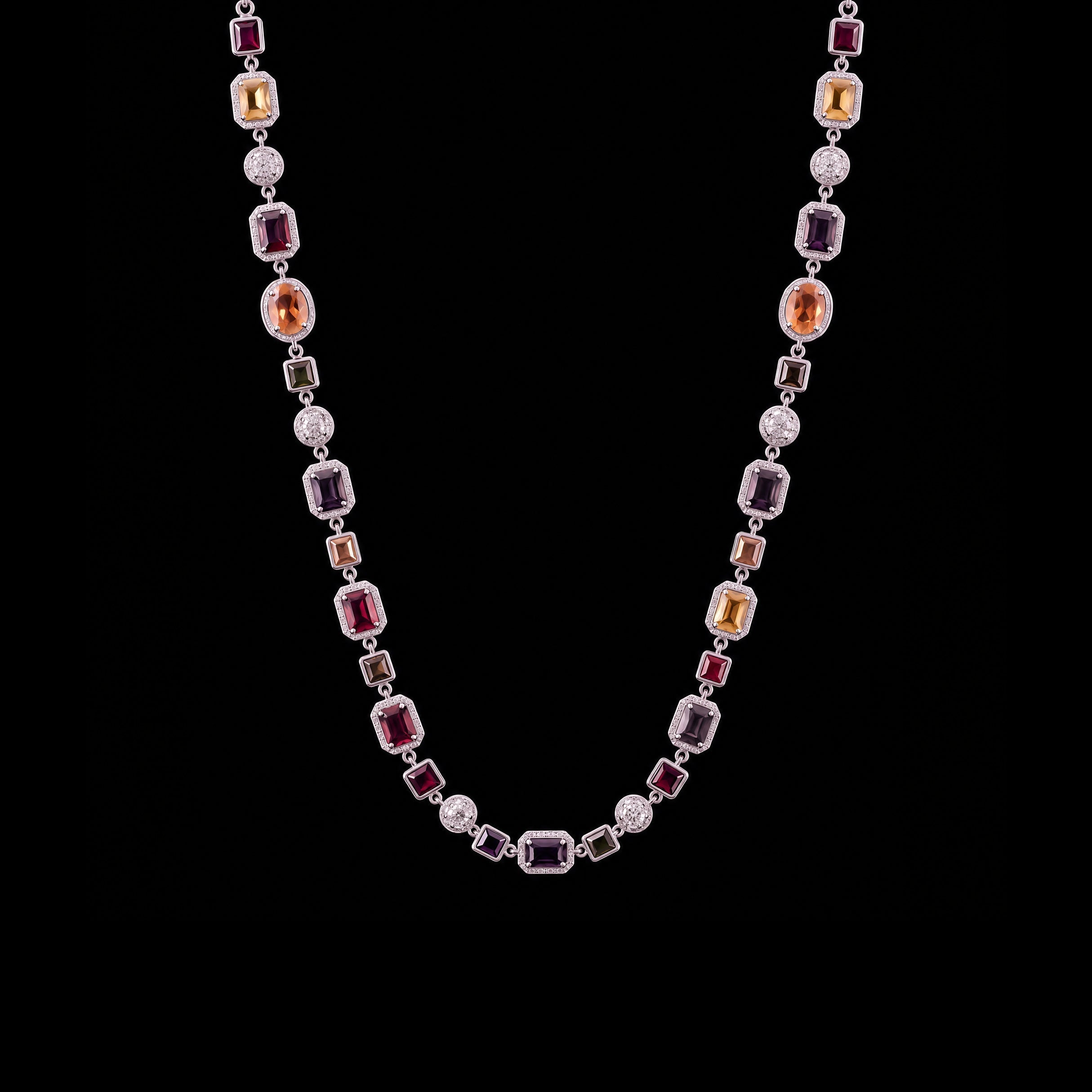 GENTS. Gemstone Chain, Silver
